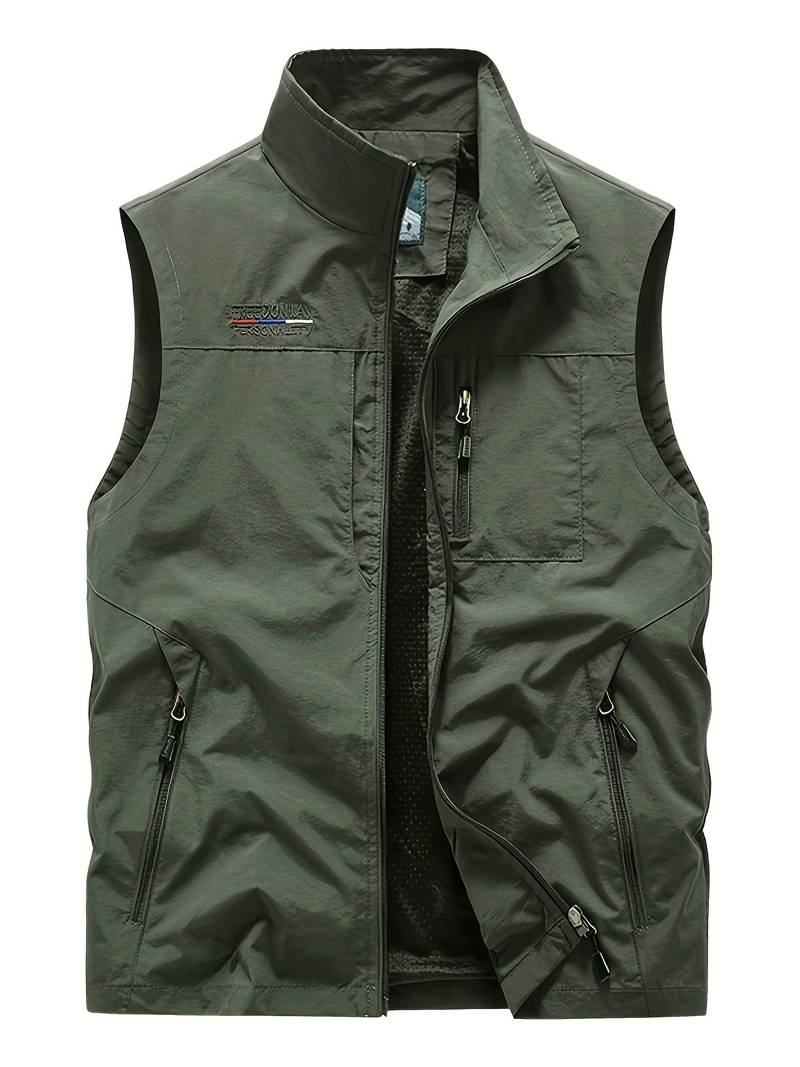 Aristide - men's cargo vest with zippered pockets