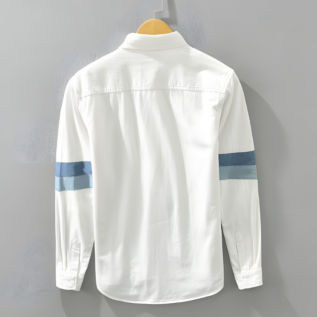 Olaf - polo shirt with contrasting patchwork stripes