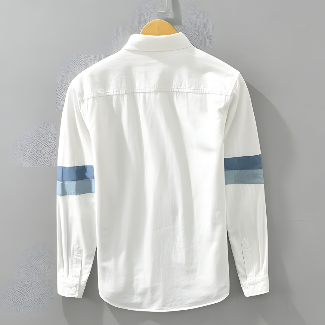 Olaf - polo shirt with contrasting patchwork stripes