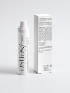 Anti-age peptide serum bottle with white gift box, pump dispenser
