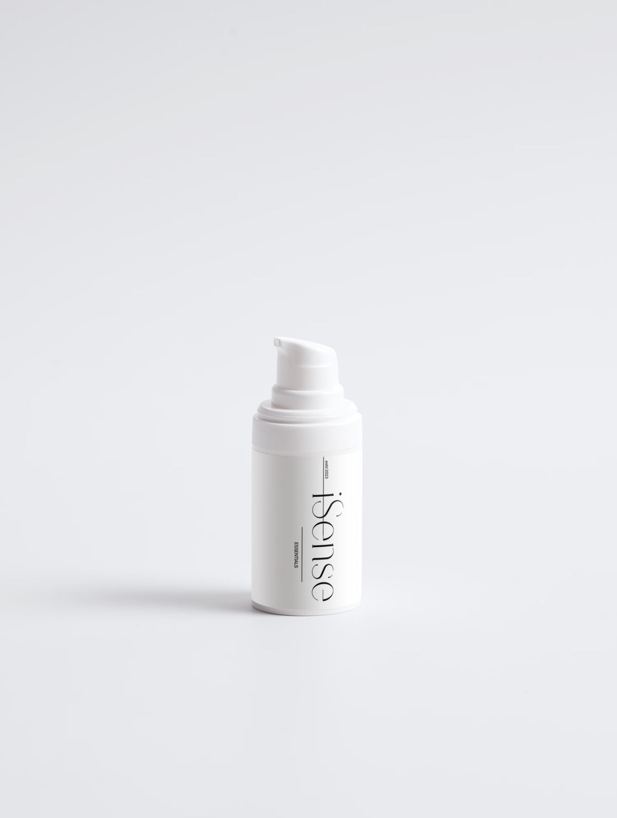 White pump bottle with logo print from anti-age peptide gift set