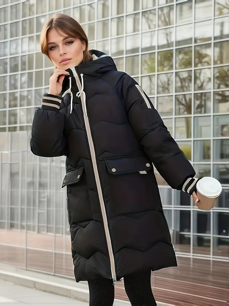 Hauda - hooded coat with zipper for women