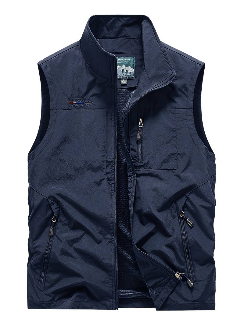 Aristide - men's cargo vest with zippered pockets