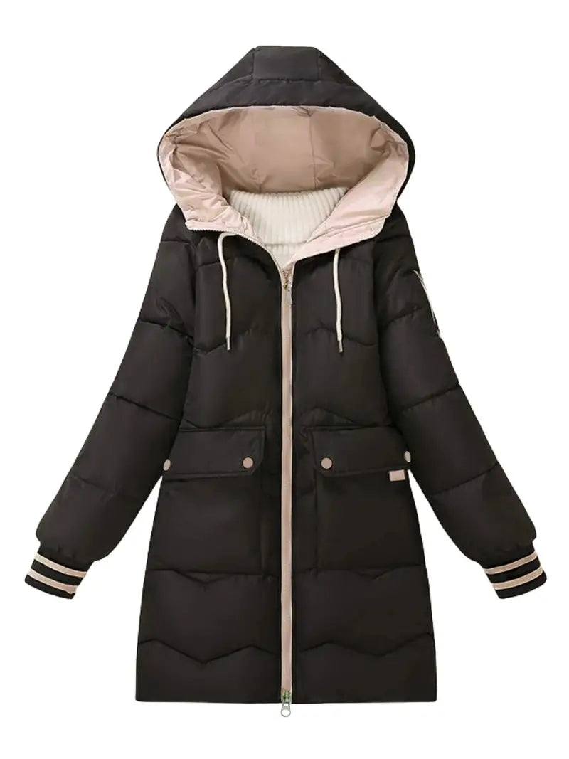 Hauda - hooded coat with zipper for women