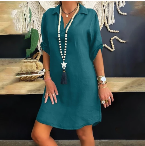 Mylah - Baumwoll blusenkleid