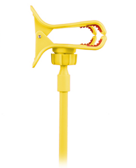 Yellow flexible mobile phone holder with clamp cradle