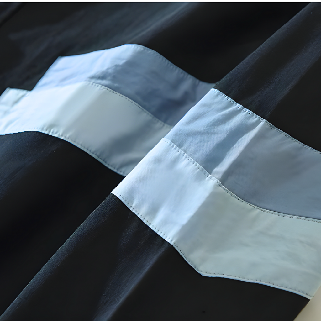 Olaf - polo shirt with contrasting patchwork stripes