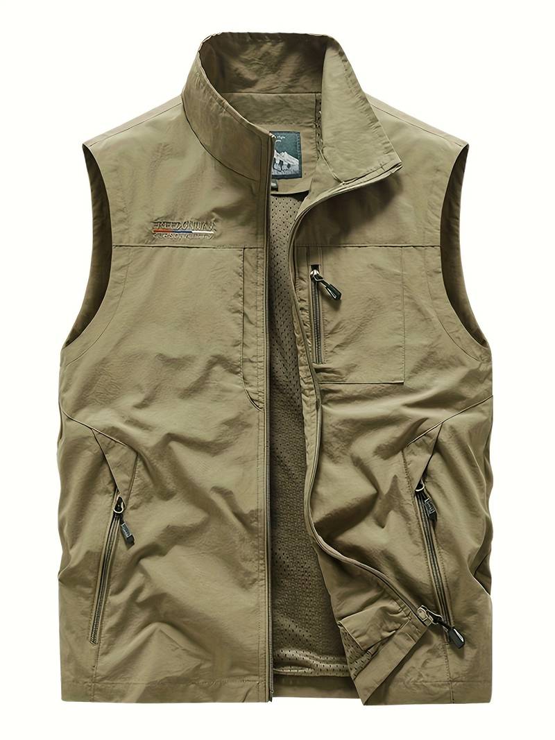 Aristide - men's cargo vest with zippered pockets