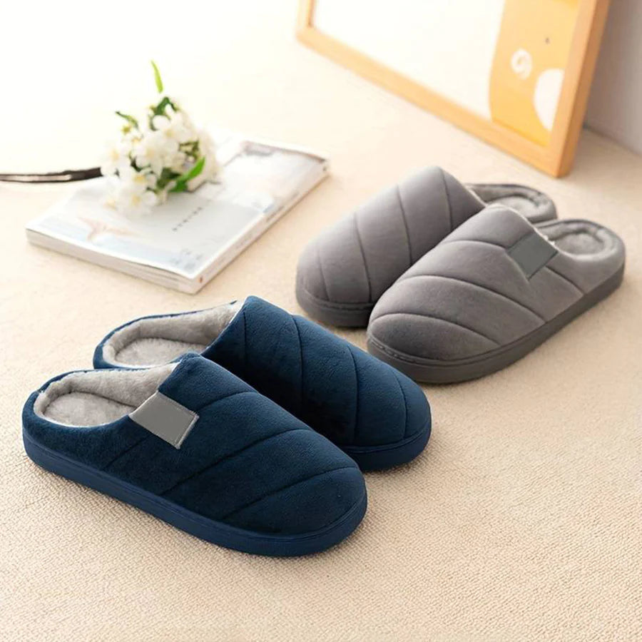 GERALD - Warm men's slippers with a low instep 