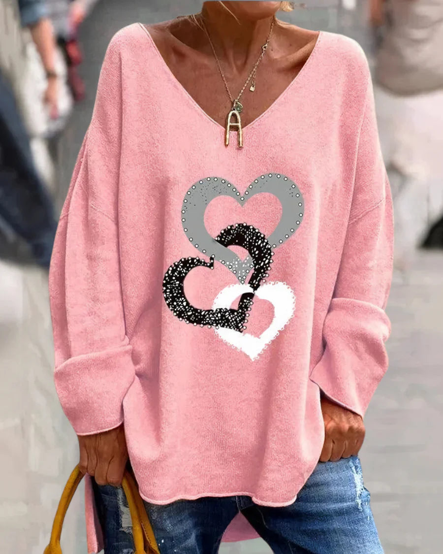 Flosa - comfortable graphic pullover for women