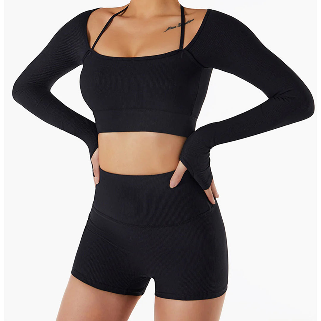 ZARA - Ribbed Yoga Set for Women 