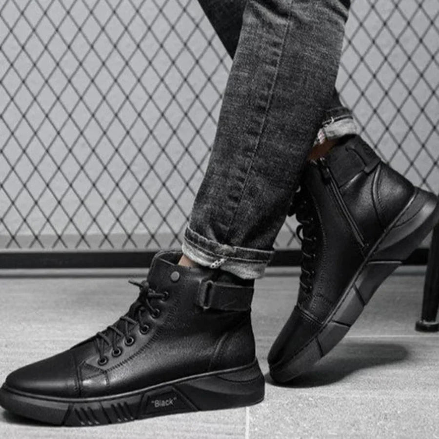 ADELMO - Schwarze warme stiefel