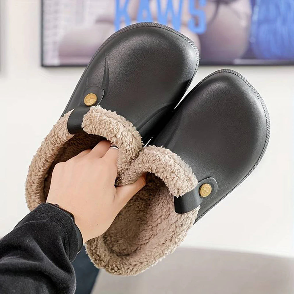JACKSON - Warm men's slippers with a low instep 