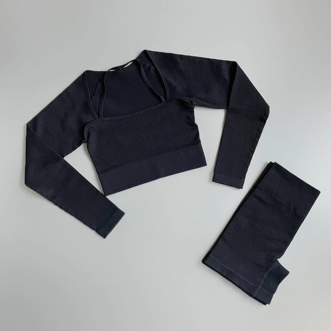 ZARA - Ribbed Yoga Set for Women 