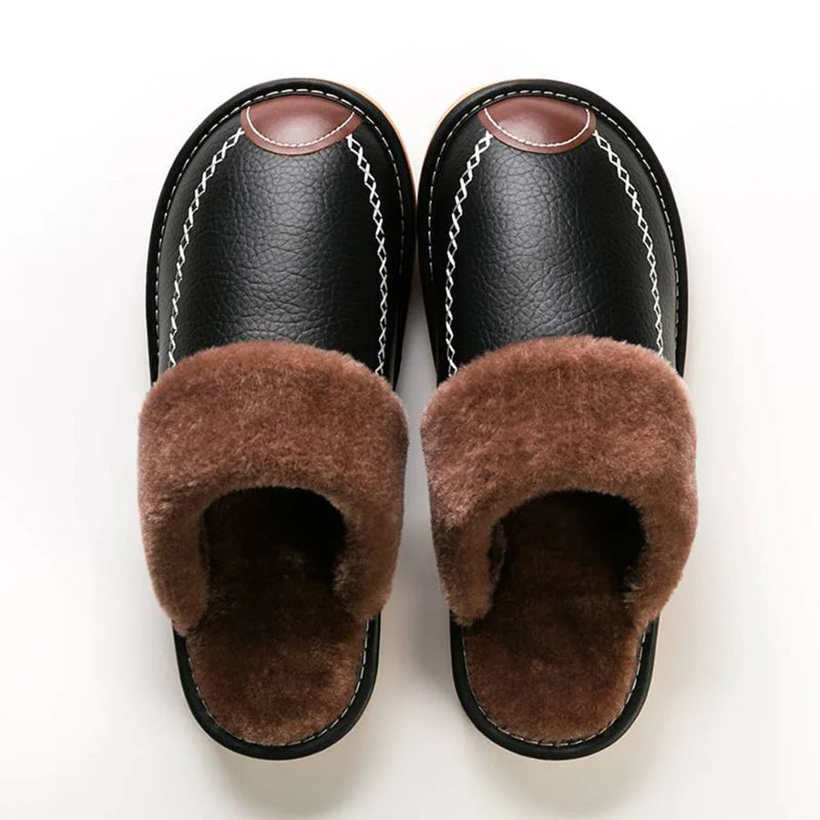 LUCAS - Fleece slippers with a low instep 