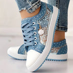 EMMIE - Flache Turnschuhe aus Mesh für Frauen