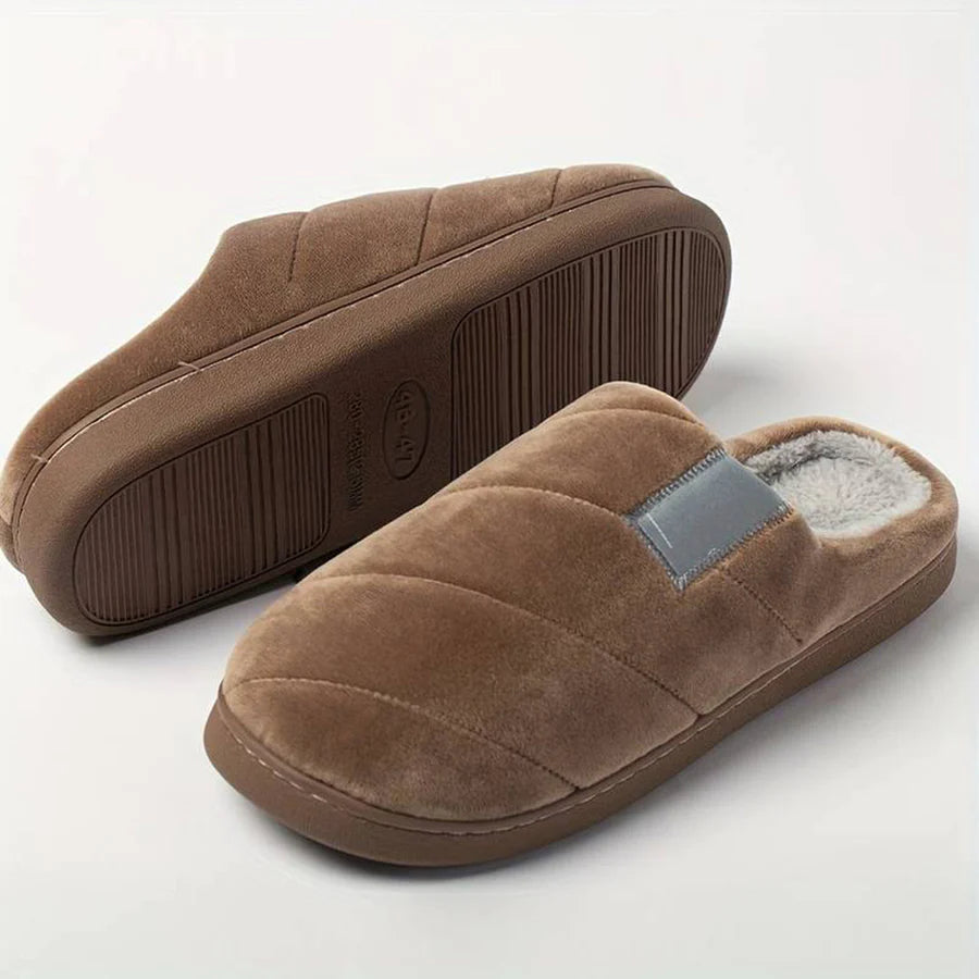 GERALD - Warm men's slippers with a low instep 