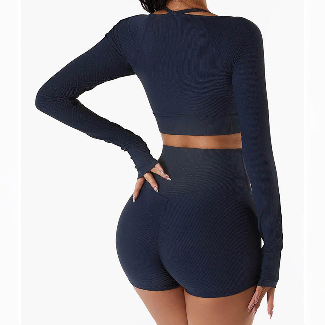 ZARA - Ribbed Yoga Set for Women 