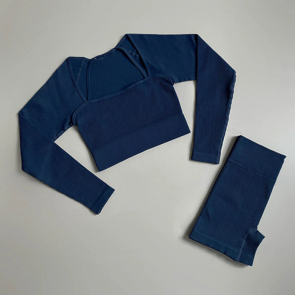 ZARA - Ribbed Yoga Set for Women 
