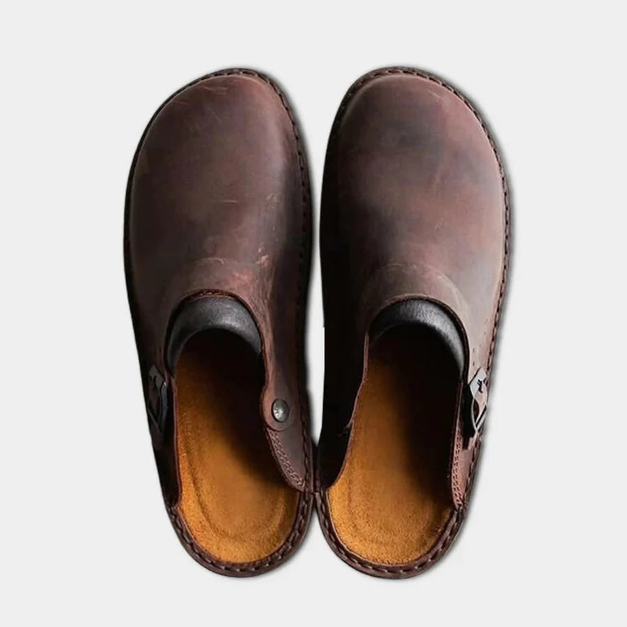 MIJO - Men's leather slippers 