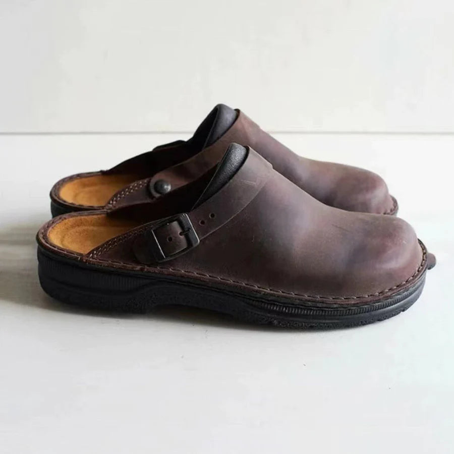 MIJO - Men's leather slippers 