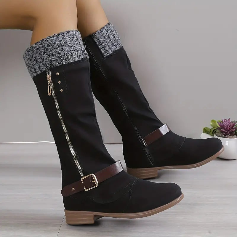 FIONNA - Solid color long boots for women 
