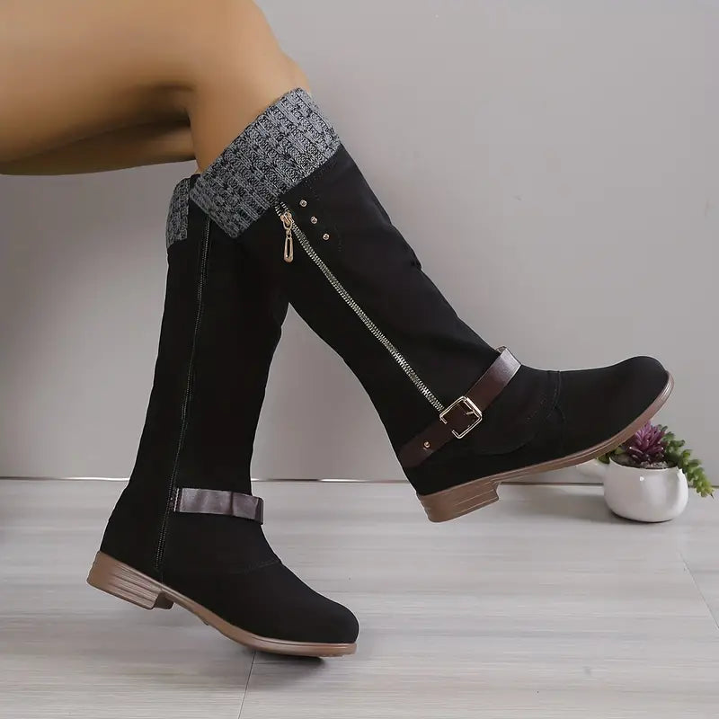 FIONNA - Solid color long boots for women 