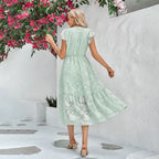 RONJA - Stilvolles v-ausschnitt midikleid