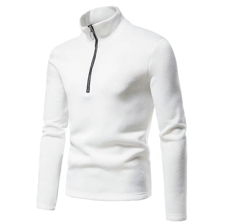 Warme Pullover-Winterjacke mit Reißverschluss
