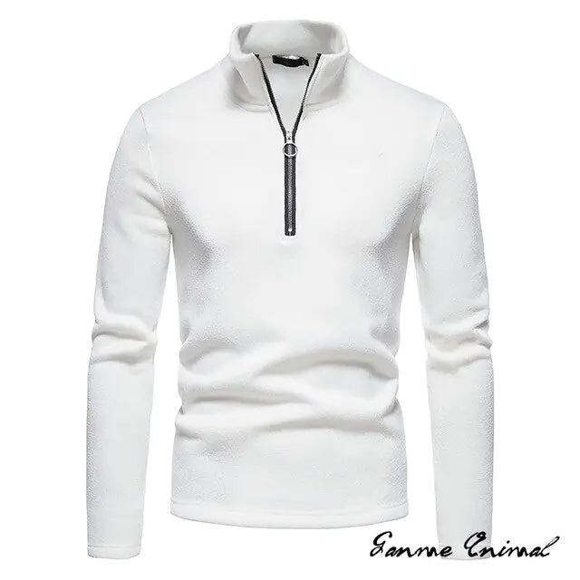 Warm pullover winter jacket with zipper