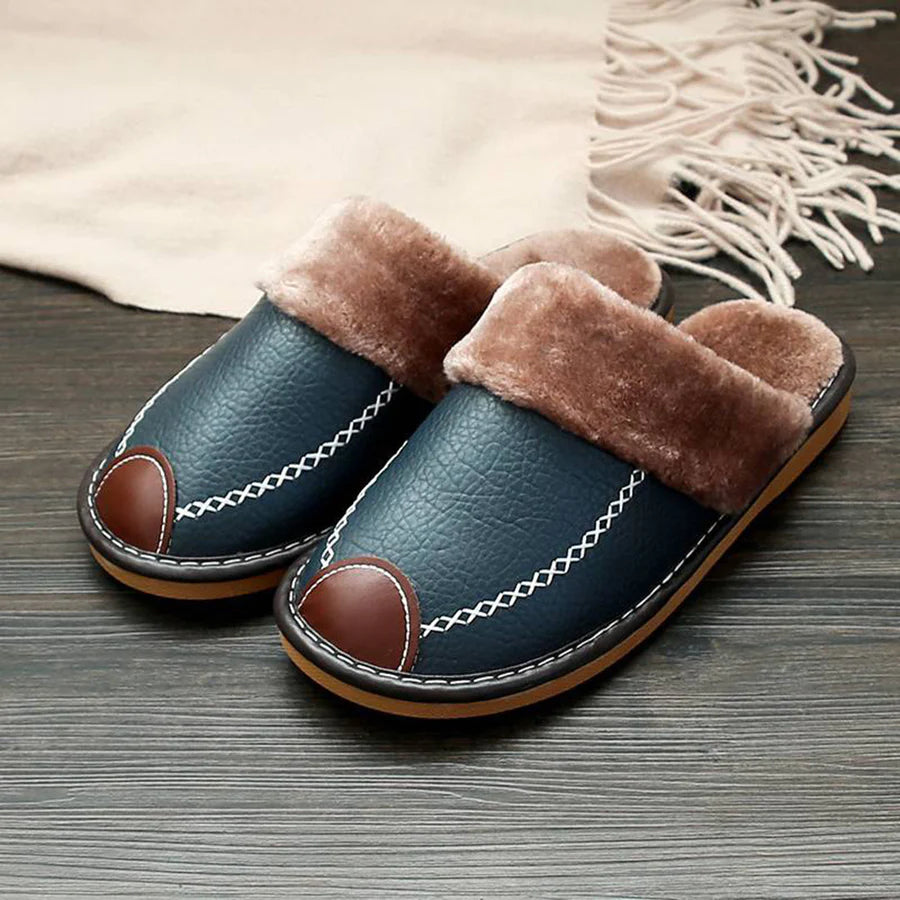 LUCAS - Fleece slippers with a low instep 