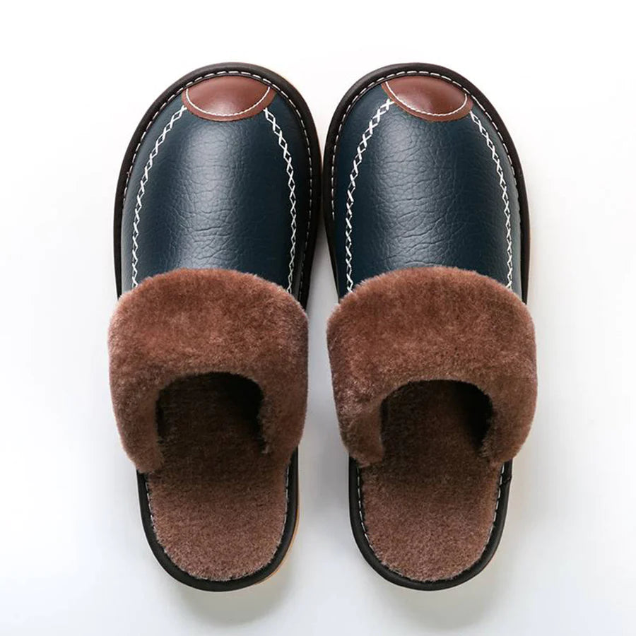 LUCAS - Fleece slippers with a low instep 