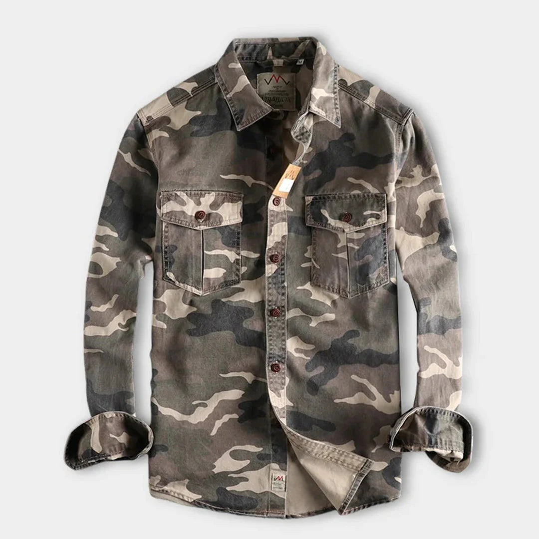 AUBERT - Men's camouflage shirt 