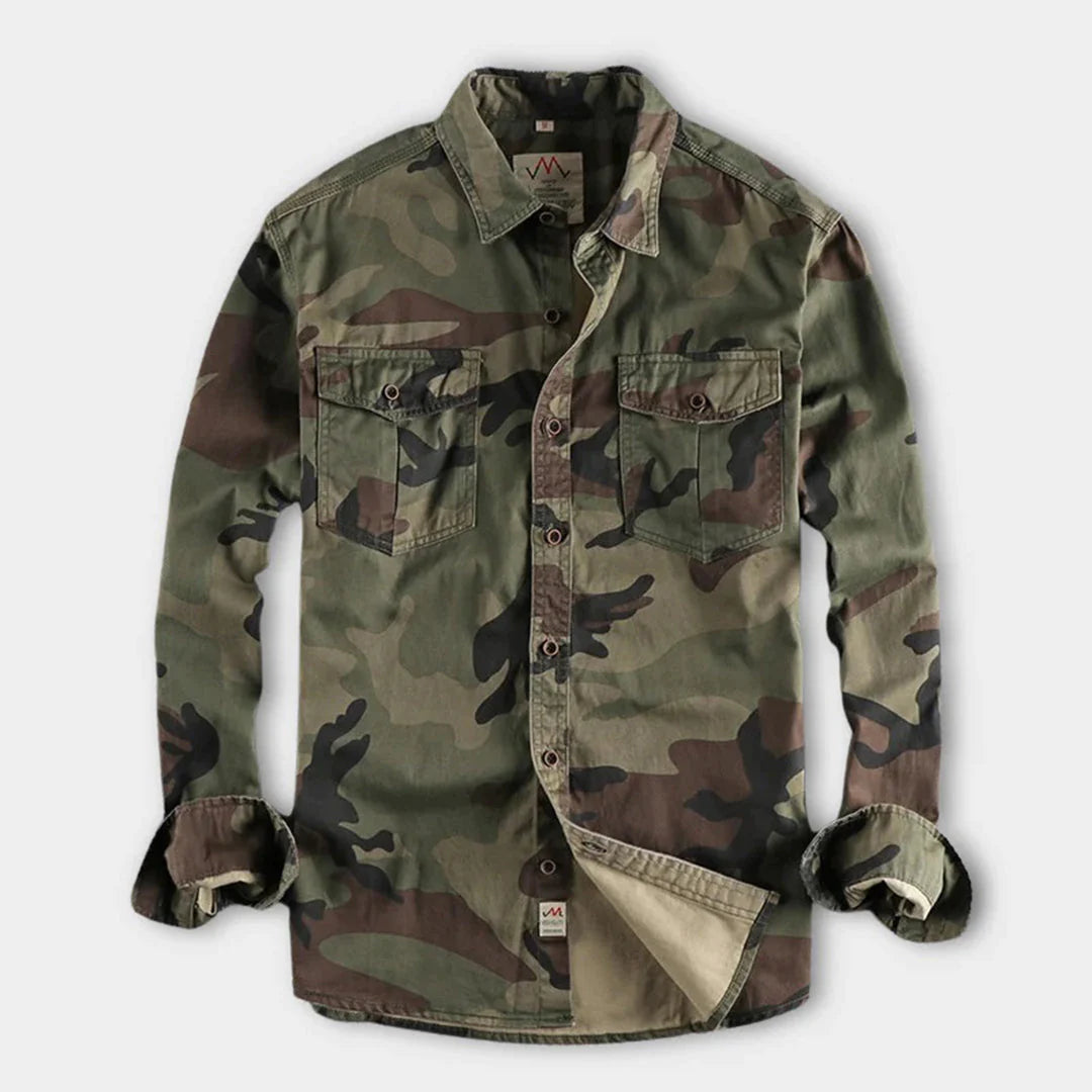 AUBERT - Men's camouflage shirt 