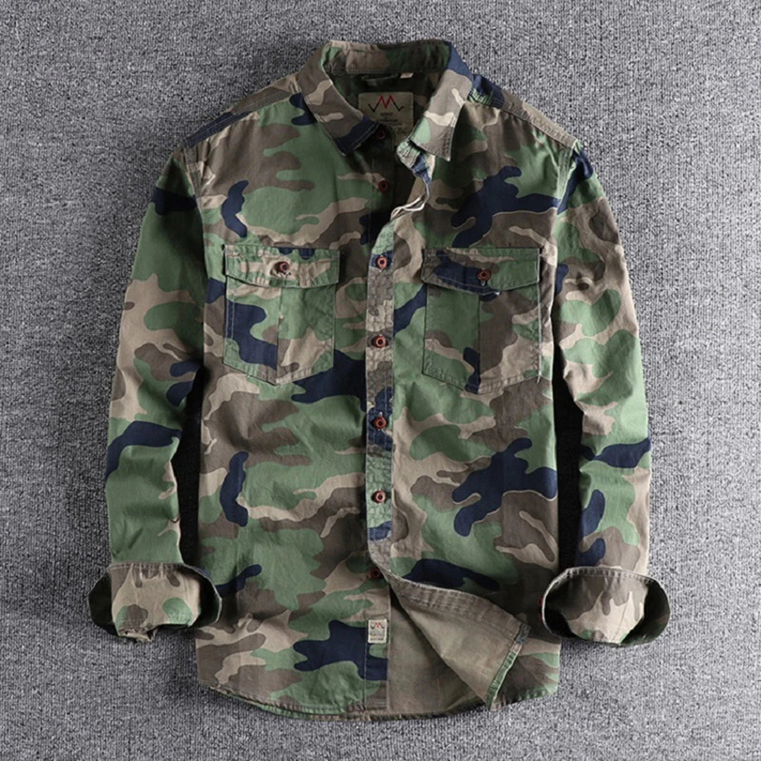 AUBERT - Men's camouflage shirt 