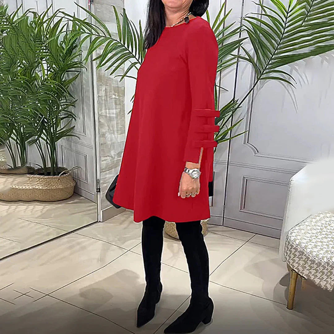 LAURENTIA - Lässiges Kleid mit langen Ärmeln | Inna Mode®️