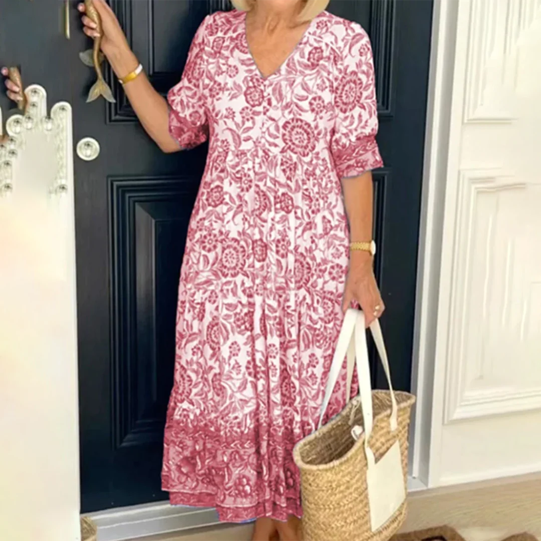 KARLA - Elegantes frühlingskleid mit v-ausschnitt | Inna Mode®️