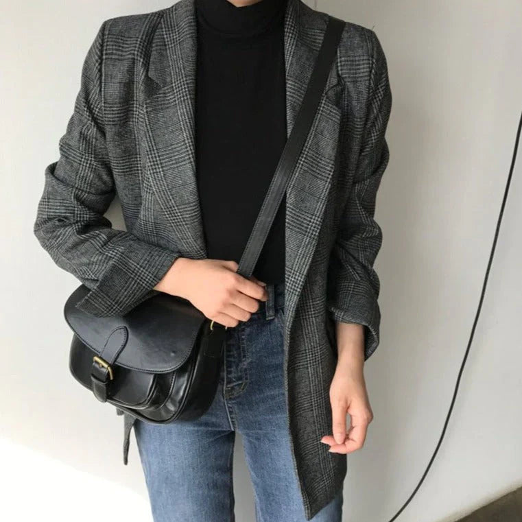 Flina -  blazer mit karierter jacke | Inna Mode®️