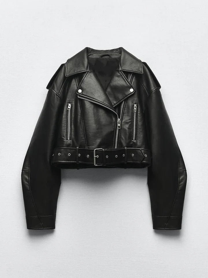 Lia - vintage-style leather jacket