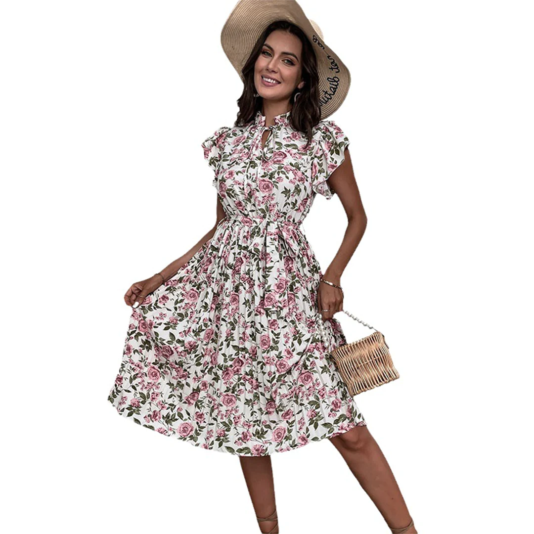 CAPUCINE - Stylish floral dress 