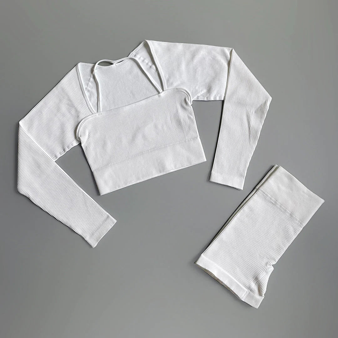 ZARA - Ribbed Yoga Set for Women 