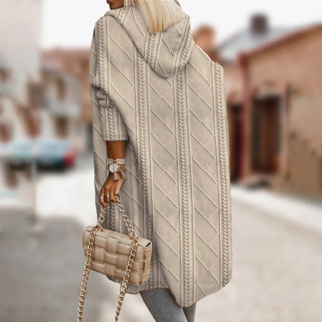 RIBBETE - Elegant hooded coat 