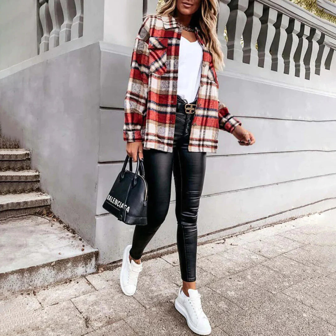 LYLA - Warm checked jacket 