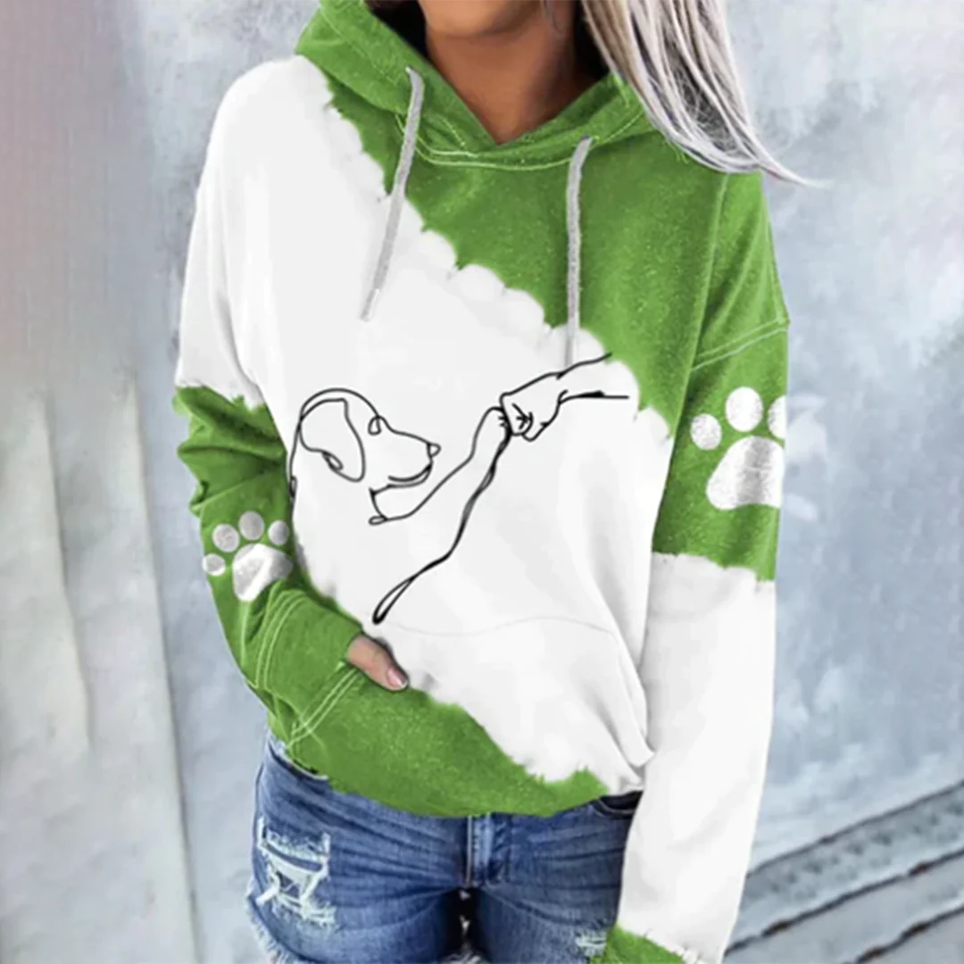 ROSAMUND - Trendy hoodie with dog print 