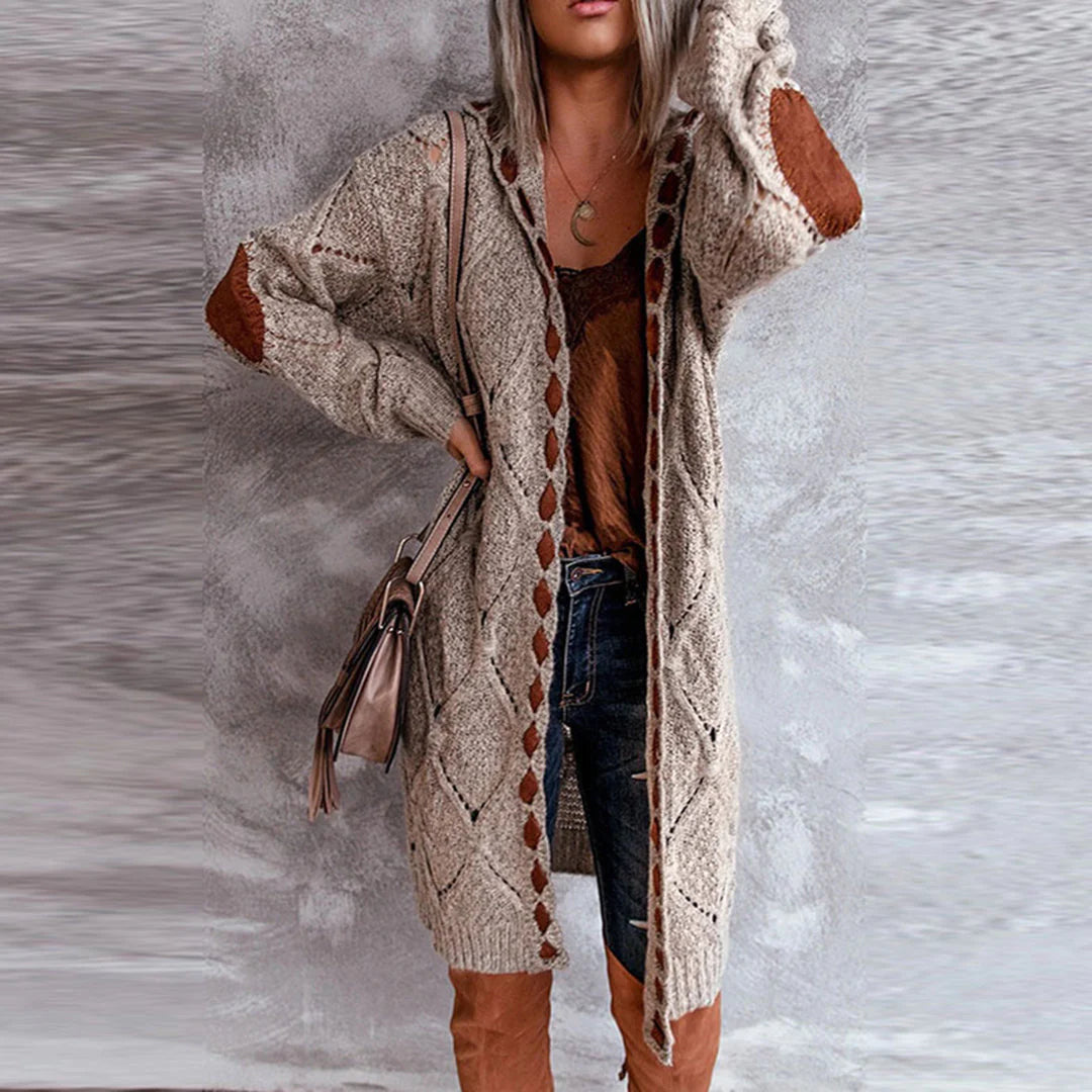 SOPHIA - Fashionable cardigan with hood 