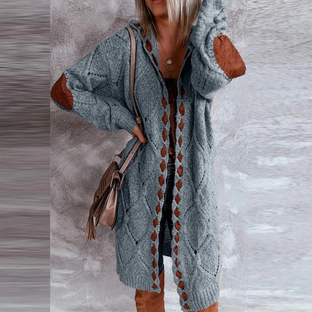 SOPHIA - Fashionable cardigan with hood 