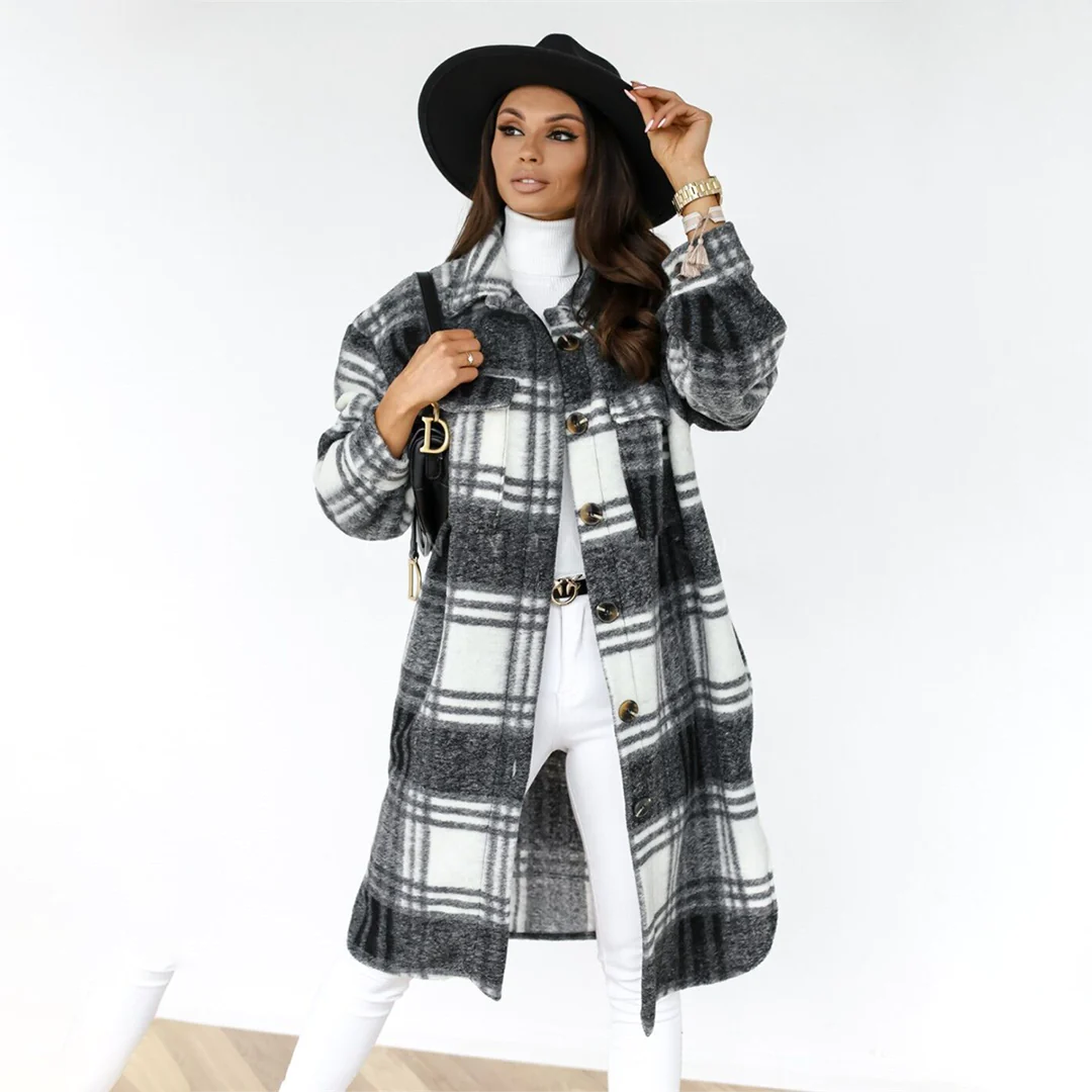 AOIFE - Women's checked coat 