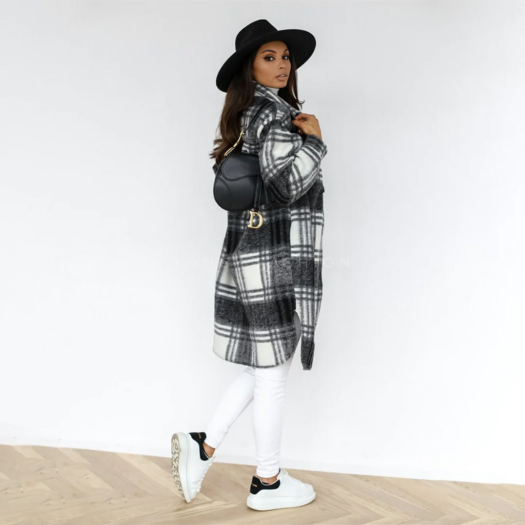 AOIFE - Women's checked coat 