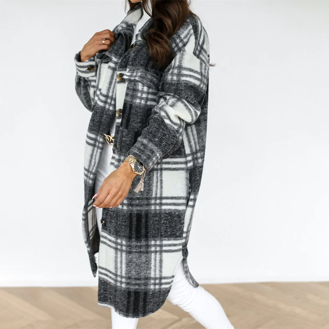 AOIFE - Women's checked coat 