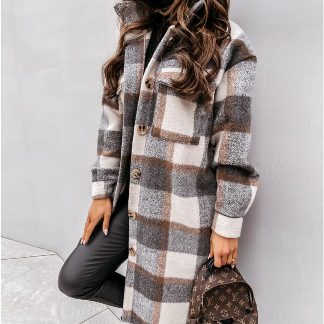 AOIFE - Women's checked coat 